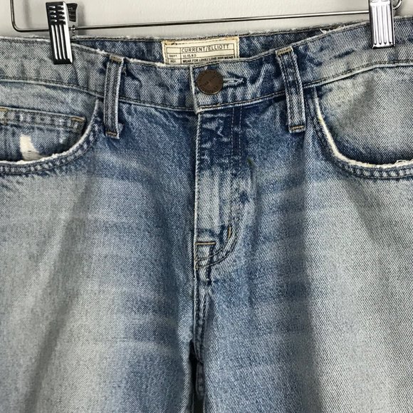 Current/Elliot The Fling Relaxed Fit Jean in Pinyon Destroy Wash - Picture 7 of 10